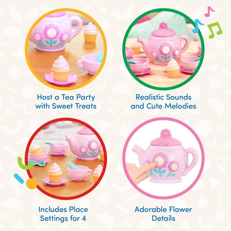 Battat â€“ Play Circle â€“ Singing Teapot â€“ Toy Food â€“ Pretend Play â€“ Kitchen Set â€“ 3+ Years(17 Pieces) - Image 3